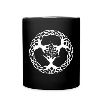 Links to nature (white) - Full Colour Mug - black - Front