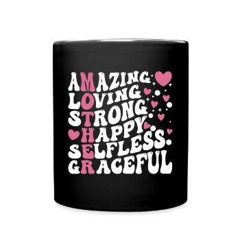 Die beste Mutter aller Zeiten - Tasse einfarbig - Schwarz - Vorne