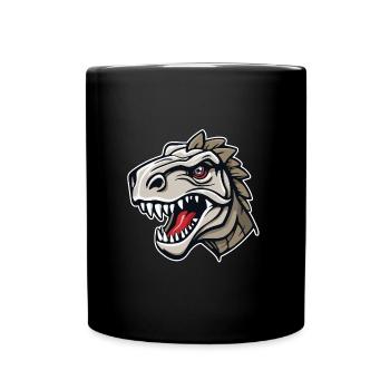 La tête d’un dinosaure à l’allure dangereuse - Mug uni - noir - Devant