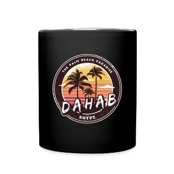 Dahab Égypte Vintage Palmiers Design - Mug uni - noir - Devant