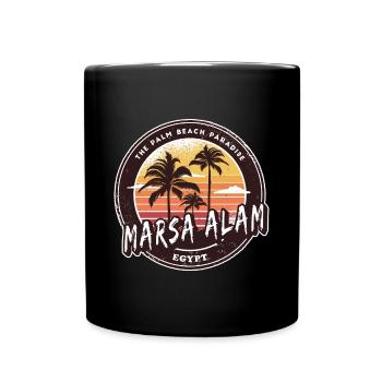 Marsa Alam Égypte Vintage Palmier Design - Mug uni - noir - Devant
