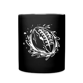 Football Ball Sketch - Full Colour Mug - black - Front