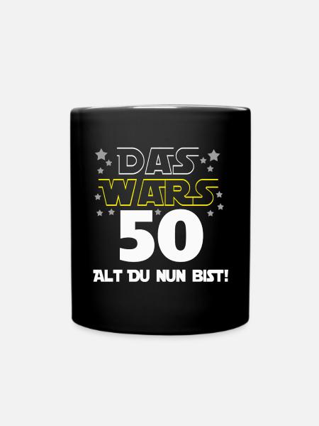50. Geburtstag , Alt Du nun bist (25) - Tasse einfarbig - Schwarz