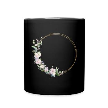 Spring Wreath - Personalizable - Full Colour Mug - black - Front