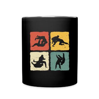 Jiu-Jitsu Retro Jiu Jitsu - Full Colour Mug - black - Front