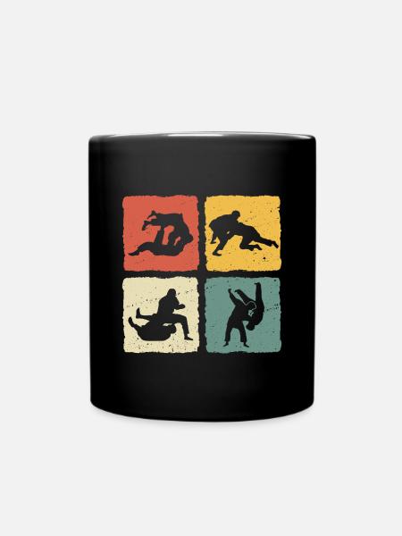 Jiu-Jitsu Retro Jiu jitsu - Tasse einfarbig - Schwarz