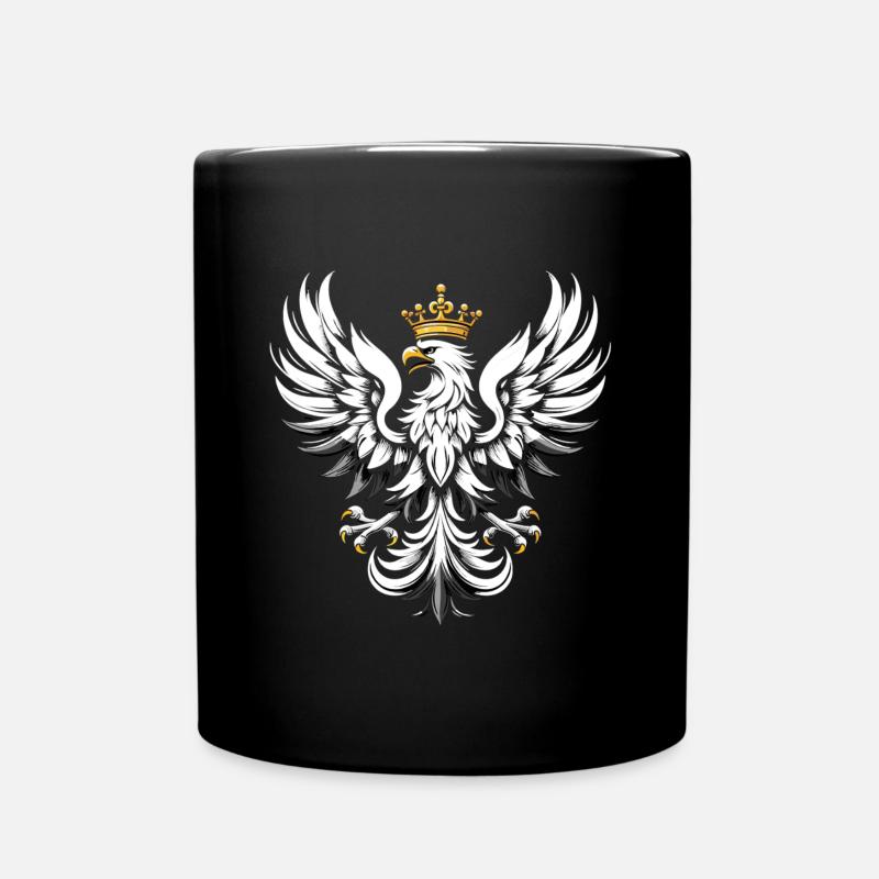 Polska Eagle Pole Polish Eagle White Gift - Full Colour Mug - black