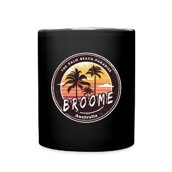 Broome Australien Palmen Strand Design - Tasse einfarbig - Schwarz - Vorne