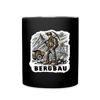 Hard work in mining - Full Colour Mug - black - Front