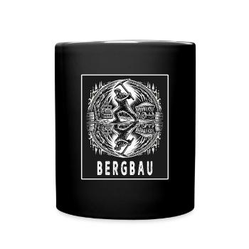 Hard work in mining - Full Colour Mug - black - Front