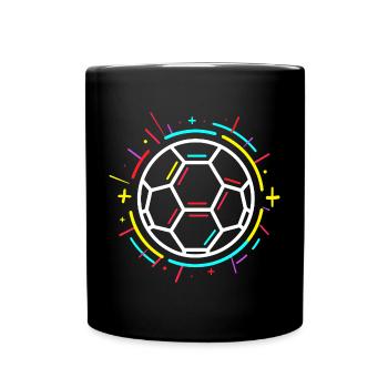 Dessin de ballon de football - Mug uni - noir - Devant