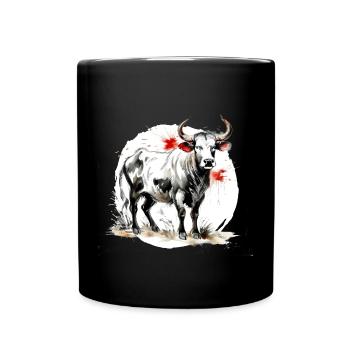 Chinese zodiac sign Ox - Full Colour Mug - black - Front