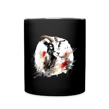 Chinese Zodiac Goat - Full Colour Mug - black - Front