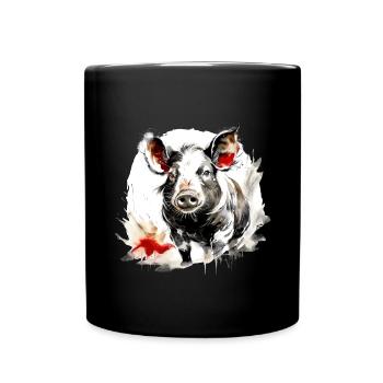 Chinese Zodiac Pig - Full Colour Mug - black - Front