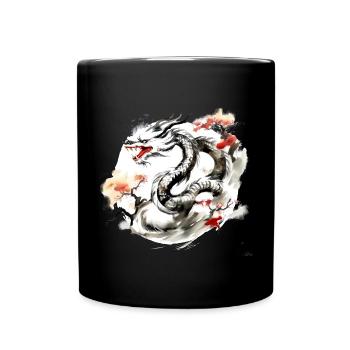 Chinese zodiac sign Dragon - Full Colour Mug - black - Front