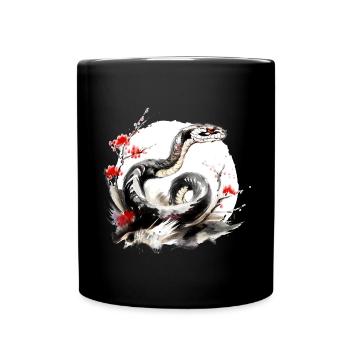 Chinese zodiac sign Snake - Full Colour Mug - black - Front