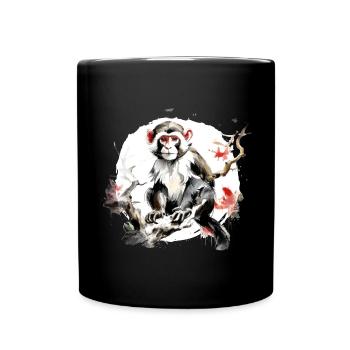 Chinese zodiac sign Monkey - Full Colour Mug - black - Front