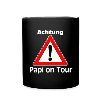 Fête des pères , Papa en tournée , monza homme . - Mug uni - noir - Devant