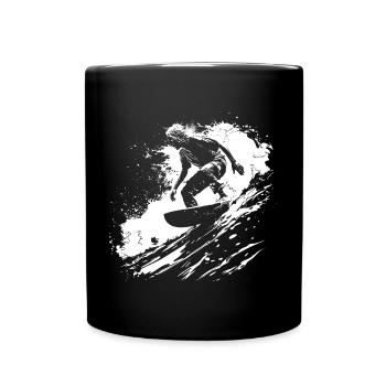 Surfing - Tasse einfarbig - Schwarz - Vorne