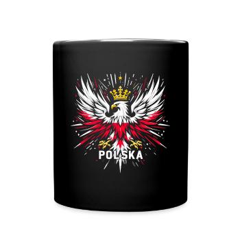 Poland Polska Eagle Flag Flag Epic Gift - Full Colour Mug - black - Front