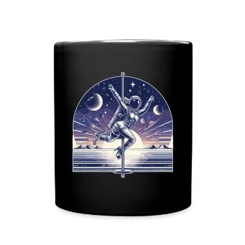 Pole Dance Astronaut Pole Dance Gift - Full Colour Mug - black - Front