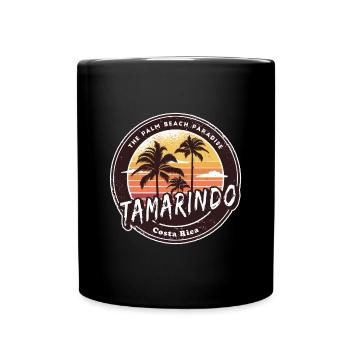 Tamarindo – Costa Rica Palm Trees Beach Design - Full Colour Mug - black - Front