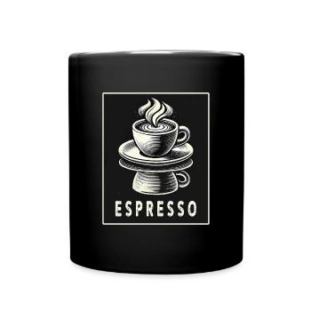 Espresso Vintage Style - Tasse einfarbig - Schwarz - Vorne