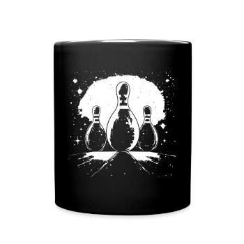 Quilles de bowling - Mug uni - noir - Devant
