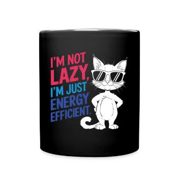Je ne suis pas paresseux, je suis juste économe en énergie - Mug uni - noir - Devant