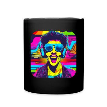 80s Party Vintage Theme Party - Full Colour Mug - black - Front