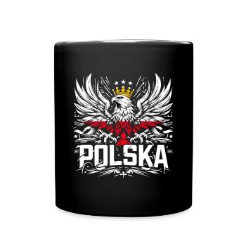 Poland Polska Eagle Flag Flag Epic Gift - Full Colour Mug - black - Front