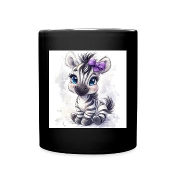 Zèbre mignon pour les filles - Mug uni - noir - Devant