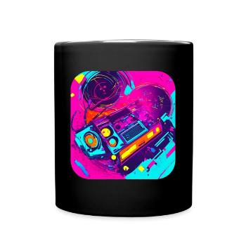 Années 80 Rétro Vintage Radio de fête - Mug uni - noir - Devant