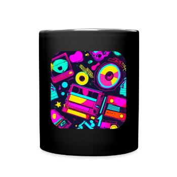 80s Party Vintage Theme Party - Full Colour Mug - black - Front