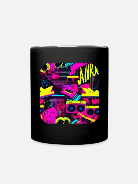 Années 80 Mode de vie Oldschool Pop - Mug uni - noir