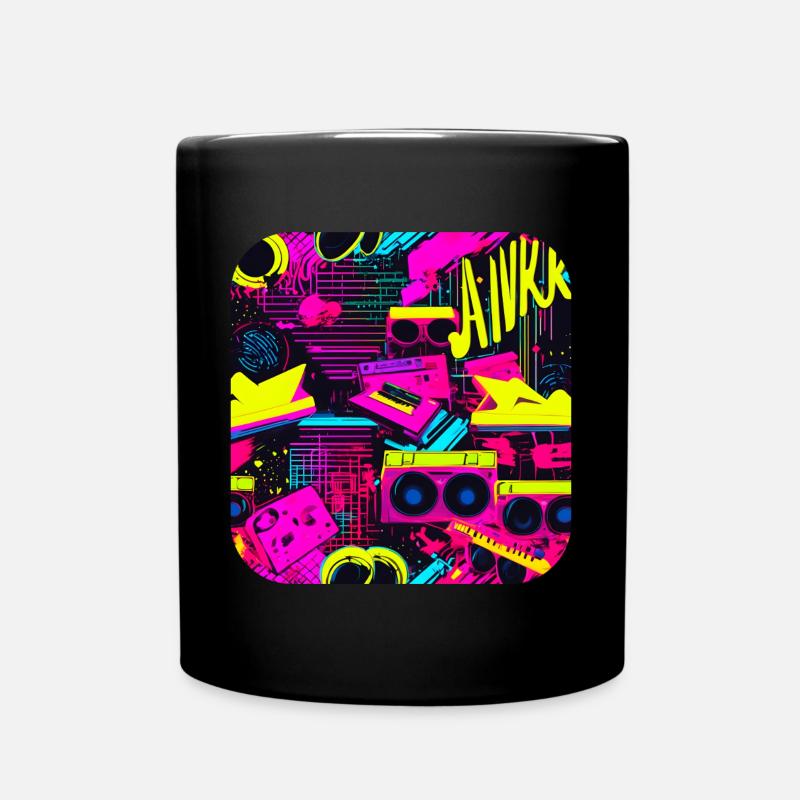 Années 80 Mode de vie Oldschool Pop - Mug uni - noir