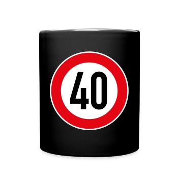 40 Birthday - Full Colour Mug - black - Front