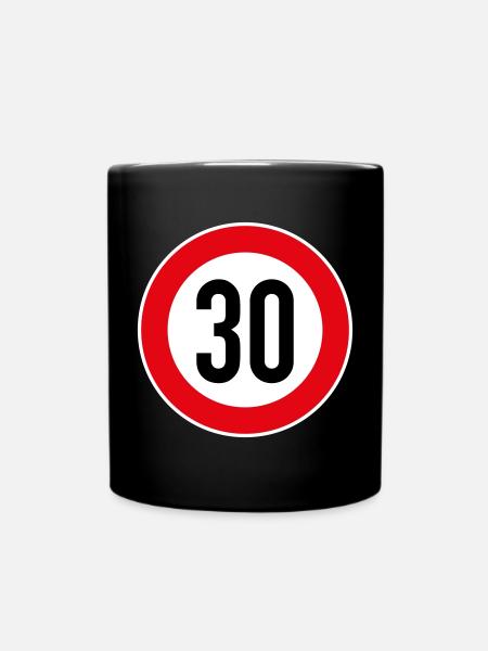30 Geburtstag - Tasse einfarbig - Schwarz