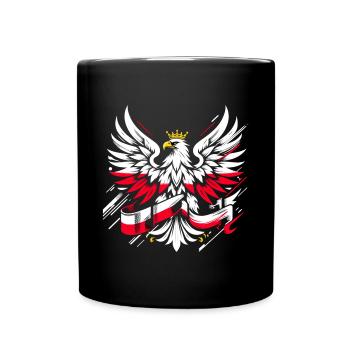 Poland Polska Eagle Flag Flag Epic Gift - Full Colour Mug - black - Front