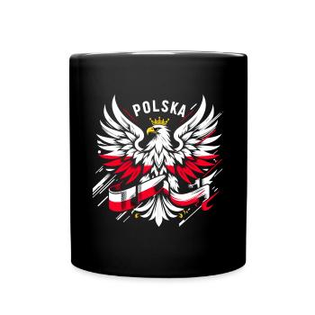 Poland Polska Eagle Flag Flag Epic Gift - Full Colour Mug - black - Front