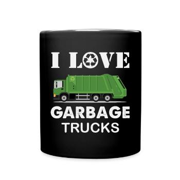 Garbage Truck Refuse Collector - Full Colour Mug - black - Front