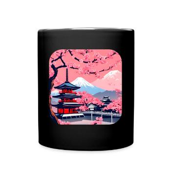Japon Tour du Monde Temples Culture - Mug uni - noir - Devant