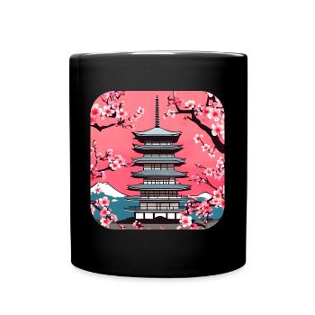 Asie Vacances Temple Relax - Mug uni - noir - Devant