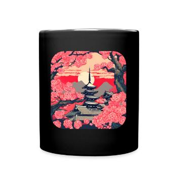 Temples, Japon, Culture Tour du Monde - Mug uni - noir - Devant
