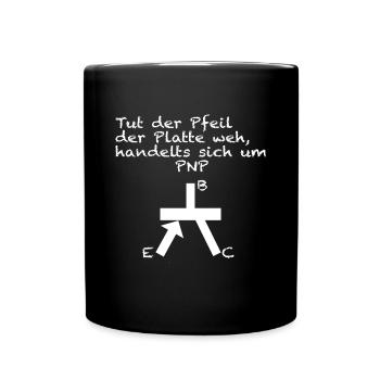 Transistor PNP Merkspruch Elektronik - Tasse einfarbig - Schwarz - Vorne