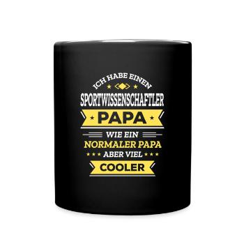 SPORTWISS-PAPA VATERTAG WEIHNACHTEN GEBURTSTAG - Tasse einfarbig - Schwarz - Vorne