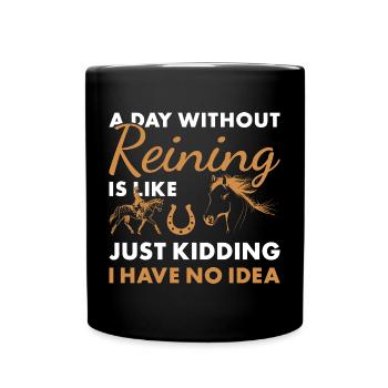 Reiner Une journée sans reining - Mug uni - noir - Devant