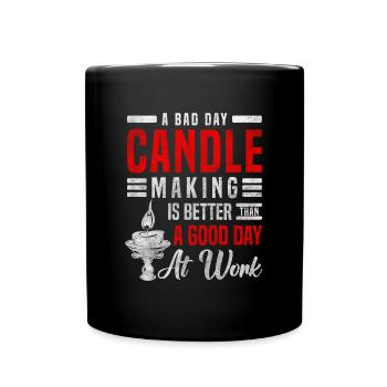 Kerzen Hobby Dekoration Wachs Beleuchtung - Tasse einfarbig - Schwarz - Vorne