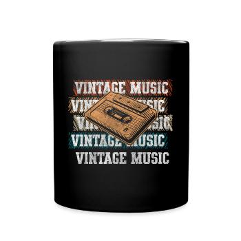 Cassette Radio 80s Vintage Childhood - Full Colour Mug - black - Front