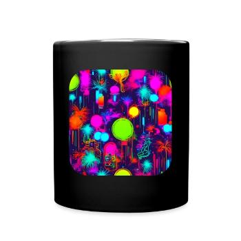 Neon Party UV Electro House Style - Mug uni - noir - Devant